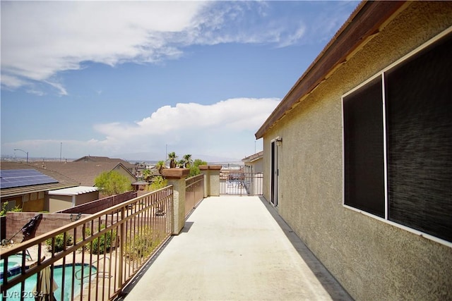 balcony with a patio