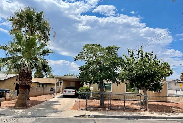 view of front of house with a carport