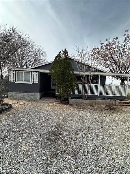 view of front of home with a porch