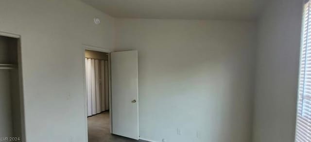 unfurnished bedroom featuring multiple windows, a closet, and carpet flooring