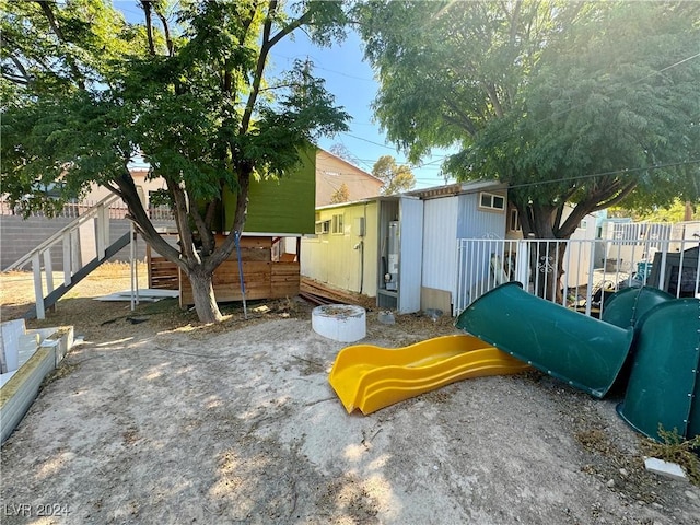 exterior space featuring fence