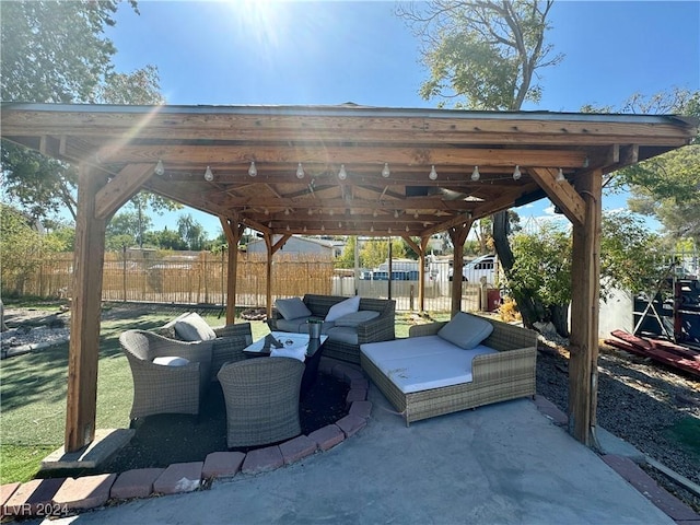 view of patio / terrace with fence