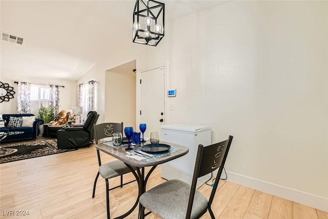 dining room featuring light hardwood / wood-style flooring