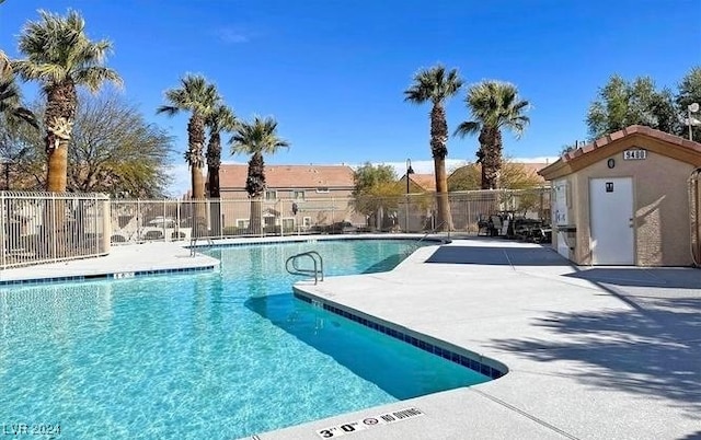 view of pool with a patio area