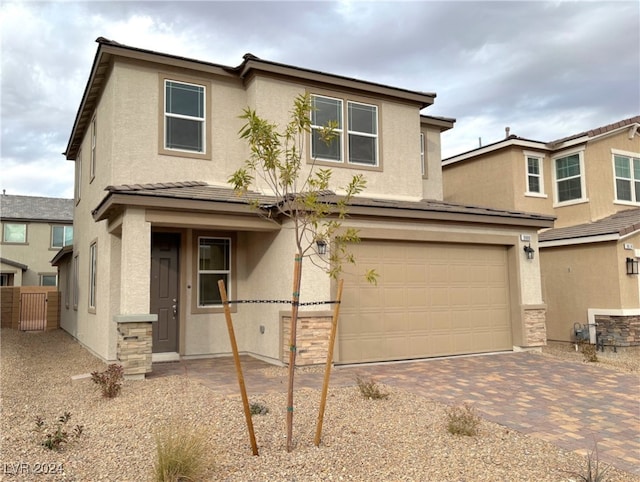 view of front of home featuring a garage