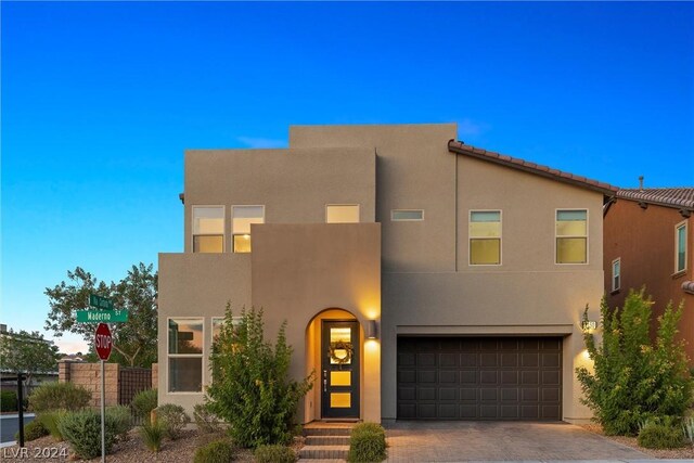 view of front of home featuring a garage