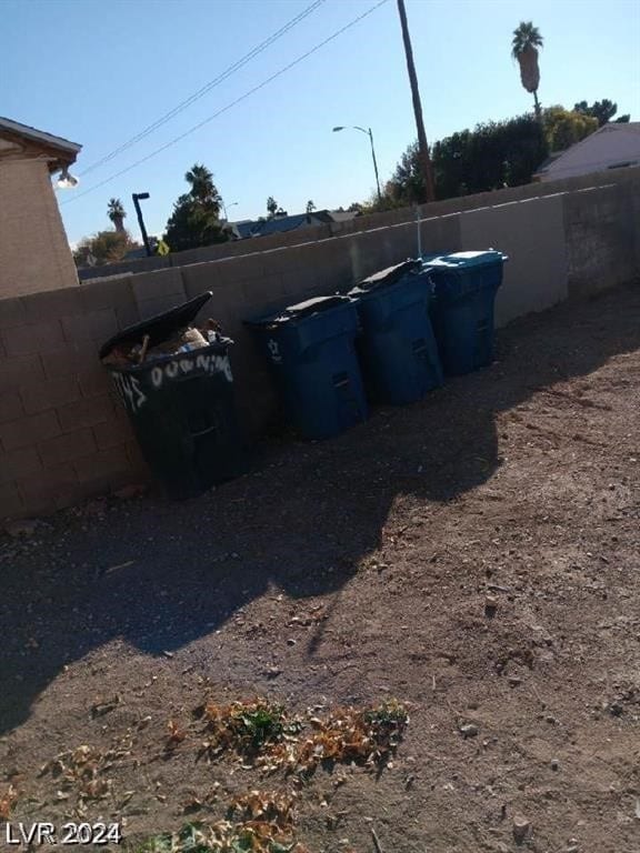 view of entry to storm shelter