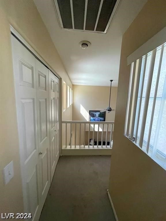 hallway featuring carpet floors