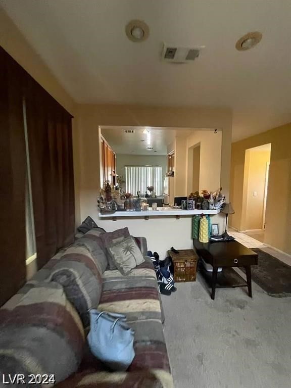 view of carpeted living room