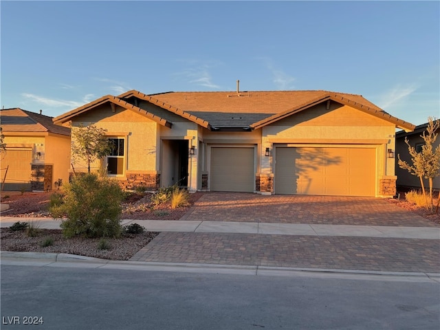 view of front of house featuring a garage