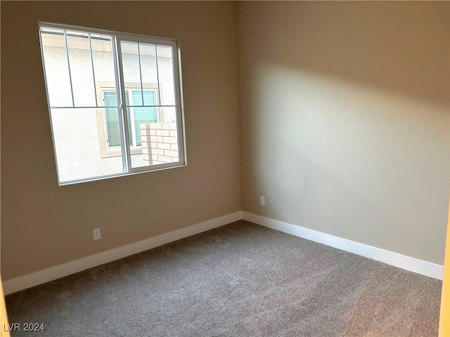 carpeted spare room featuring a healthy amount of sunlight