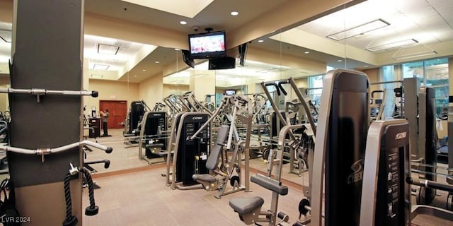 view of workout area