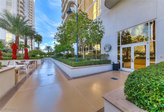 view of home's community featuring a patio