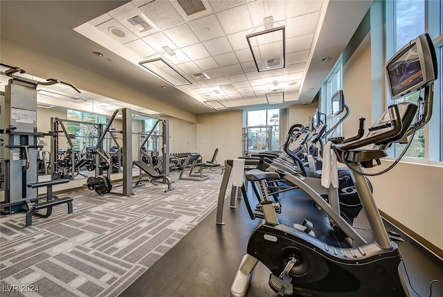 view of workout area