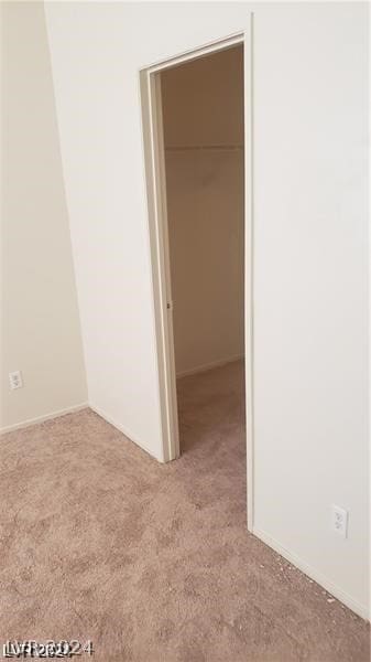 spare room with light carpet