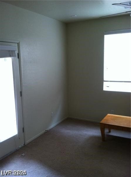 view of carpeted empty room