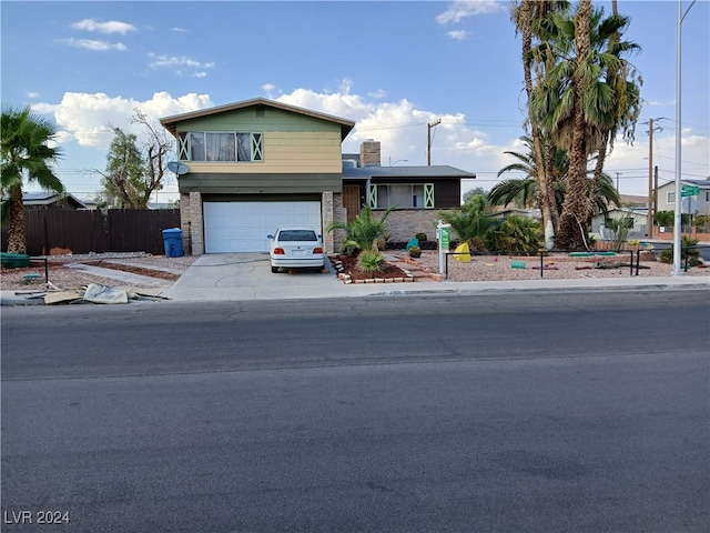 view of front of home featuring a garage