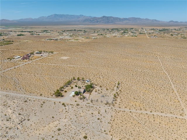 drone / aerial view with a mountain view