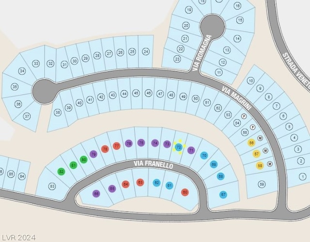 98 Via Franello, Henderson, NV 89011 - map showing property parcels