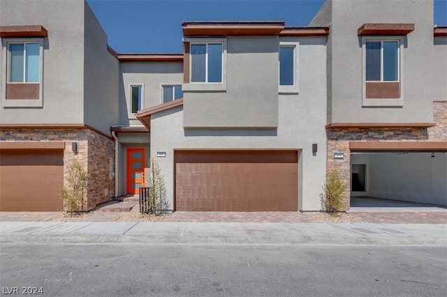 view of property with a garage