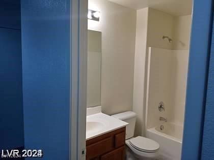 4085 Oliver Sagebrush Dr, Las Vegas, NV 89122 - full bathroom with vanity, toilet, and shower / tub combination