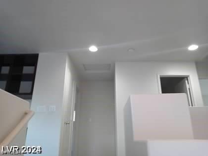 4085 Oliver Sagebrush Dr, Las Vegas, NV 89122 - corridor with recessed lighting and attic access