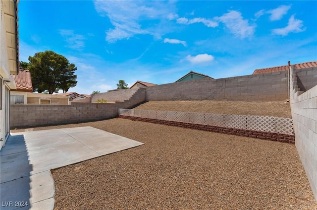 view of yard featuring a patio area