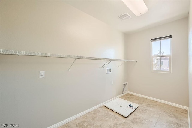 laundry room featuring hookup for a washing machine