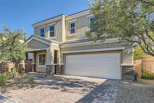 view of front of home featuring a garage