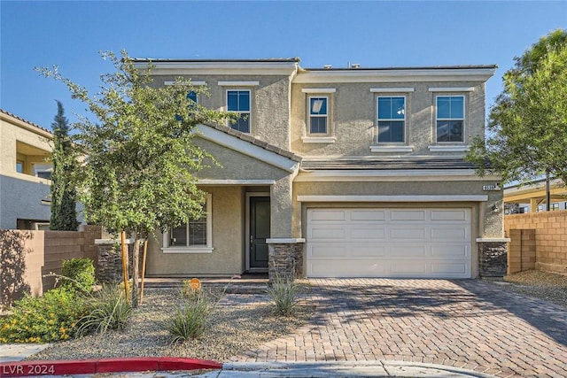 view of front facade with a garage