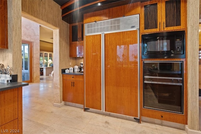 kitchen featuring black appliances