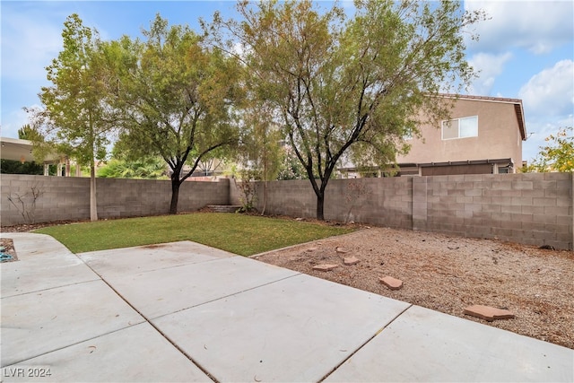 view of yard with a patio area