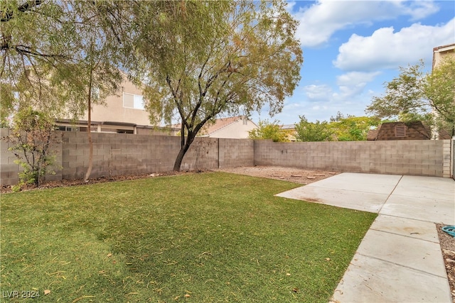 view of yard featuring a patio