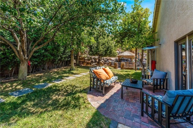 view of patio featuring outdoor lounge area