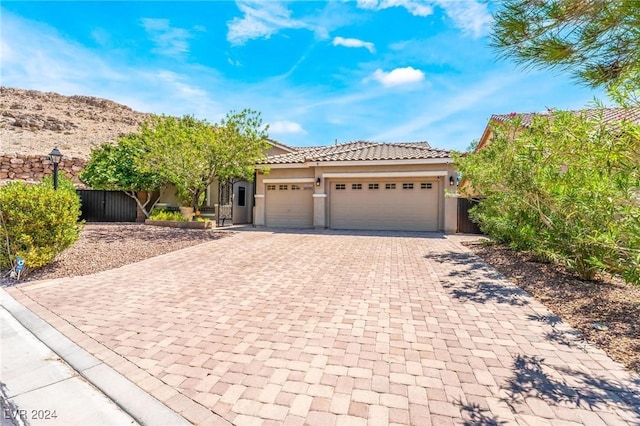 view of front of home featuring a garage