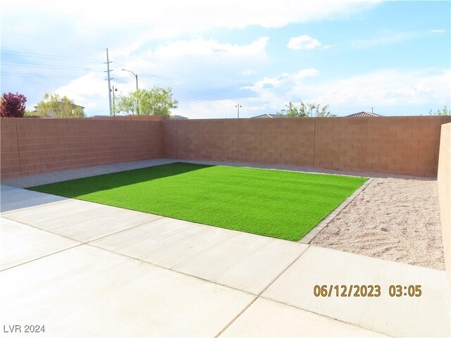 view of yard featuring a patio