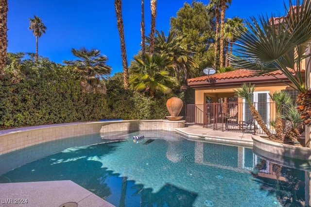 view of pool with a patio area