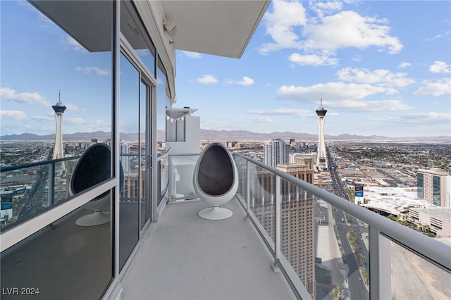 balcony featuring a view of city