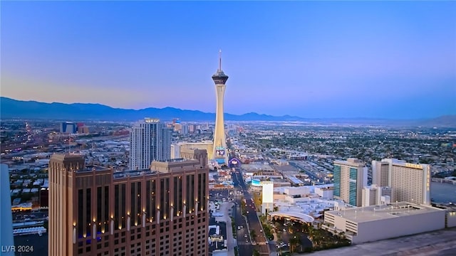 city view with a mountain view