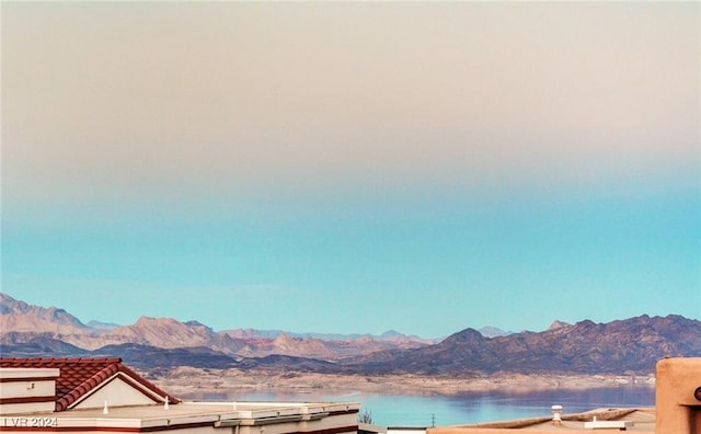 exterior space with a mountain view