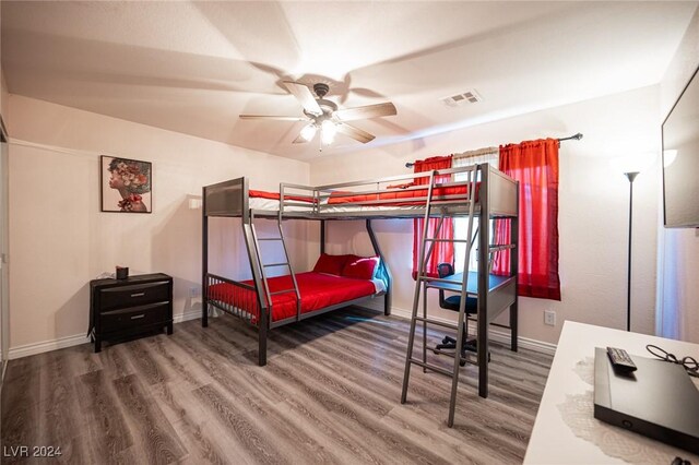 bedroom featuring hardwood / wood-style floors