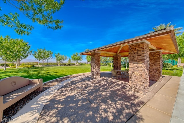 view of patio / terrace featuring a gazebo