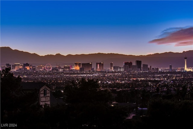 view of city featuring a mountain view