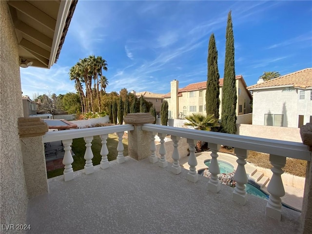 balcony featuring a residential view