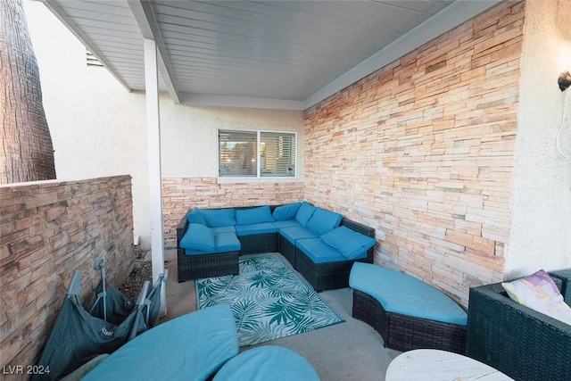 view of patio / terrace featuring an outdoor hangout area