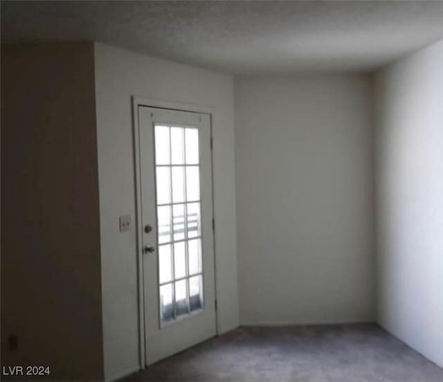 entryway featuring carpet flooring