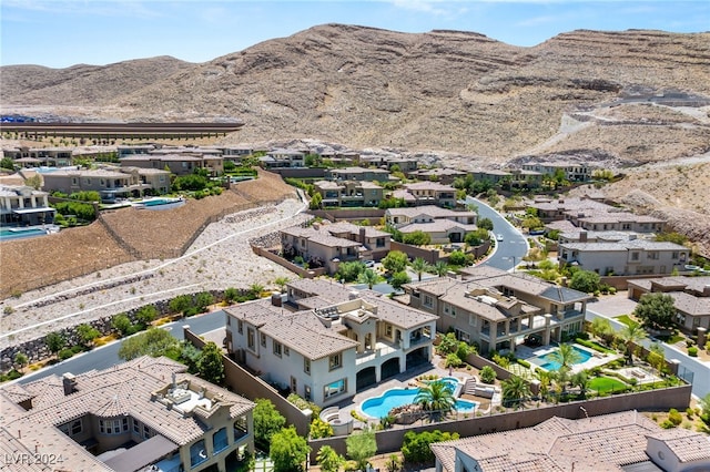 aerial view featuring a mountain view