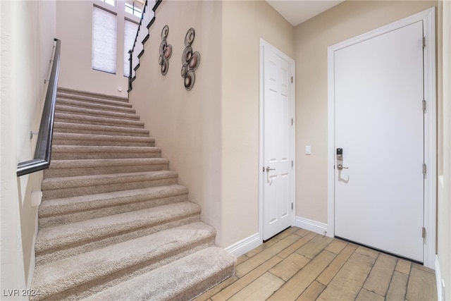 entryway featuring light hardwood / wood-style floors