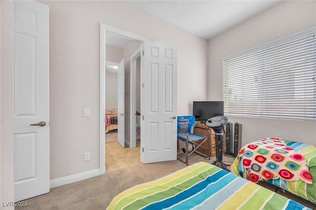 view of carpeted bedroom