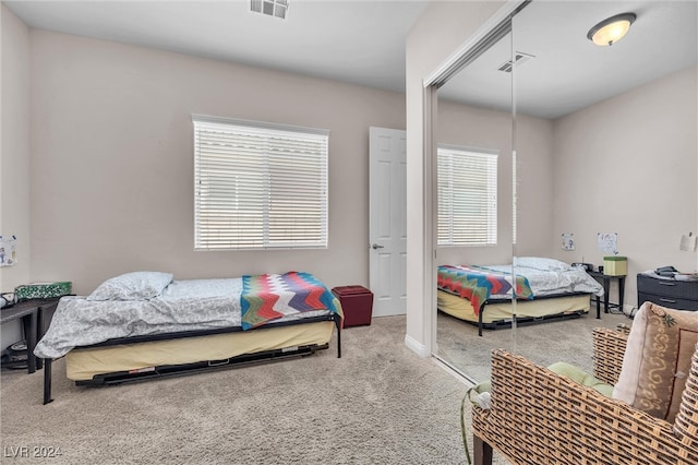 bedroom with carpet floors